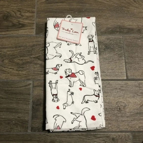 Truly Lou valentines kitchen towel - Picture 1 of 2